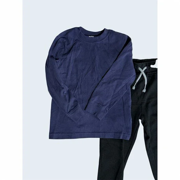 Carter's Boys Outfit Set Size 3T 4pc Long Sleeve Shirt Joggers Shorts Lot - Picture 2 of 8